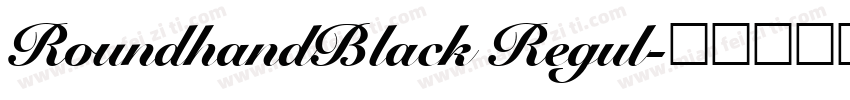 RoundhandBlack Regul字体转换